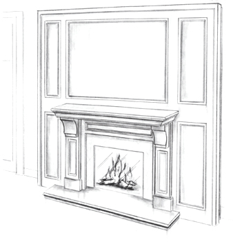 Omega custom precast fireplace mantels