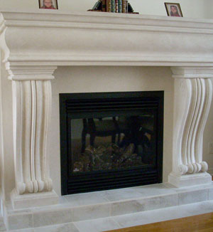 1106.536 Napoleon Gas Fireplace cast stone mantel Denver