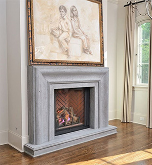 1115.11 Regency fireplace cast stone mantel Calgary
