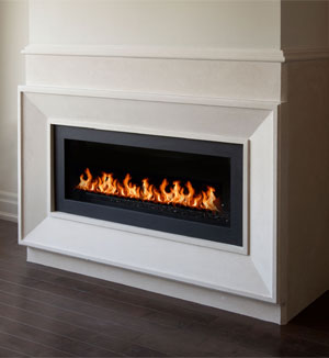 Stone fireplace custom