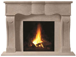 1104.527 fireplace stone mantel