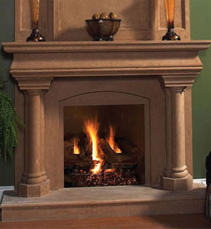 1126.555 fireplace stone mantel
