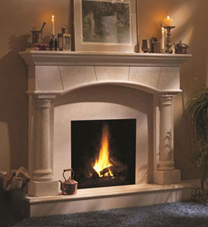 1130.80.531 fireplace stone mantel
