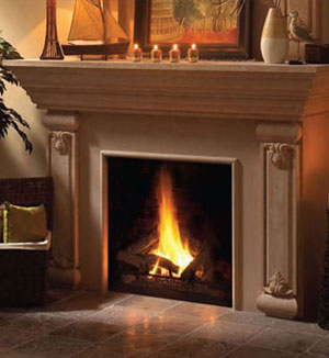 1160.540 fireplace stone mantel