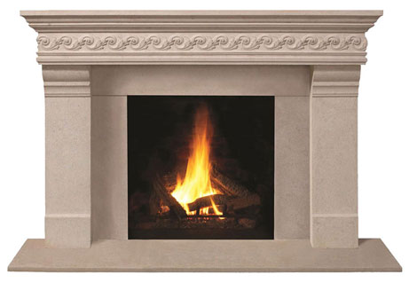 1110S.556-gs fireplace stone mantel