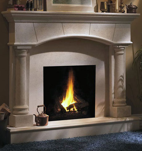 1130.80.531 fireplace stone mantel
