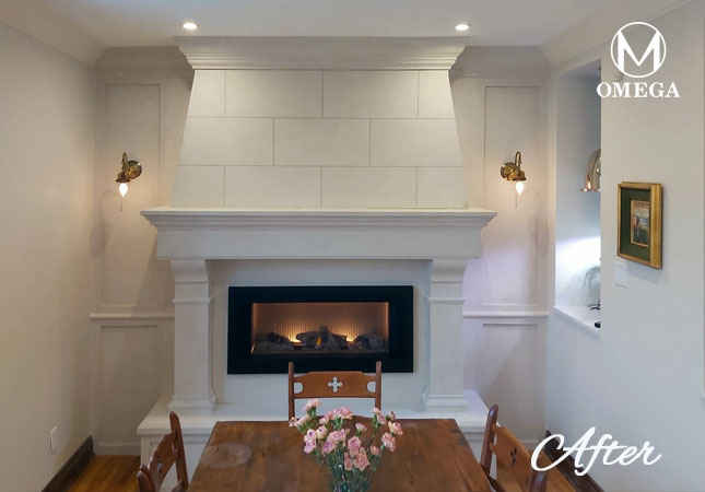 Fireplace Makeover with Omega Mantels