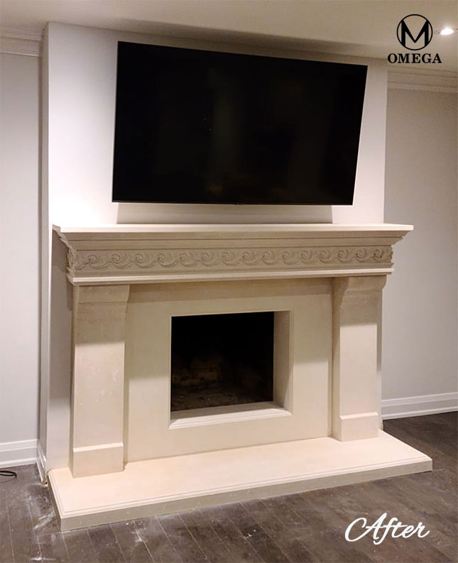 Fireplace Makeover with Omega Mantels