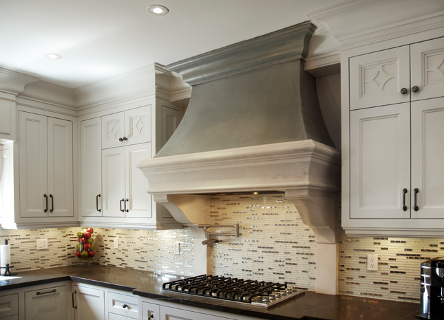 A cast stone hood for any space