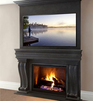 Fireplace mantel custom