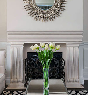 1106.11.536 Heat Glo fireplace cast stone mantel Montreal