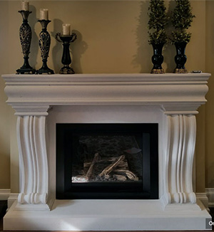 1106.11.536 Marquis Fireplaces cast stone mantel Denver