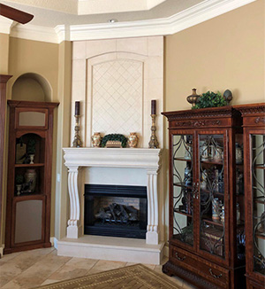 1106.11.536S Caledon Monessen hearth gas vent free fireplaces cast stone mantel Naples