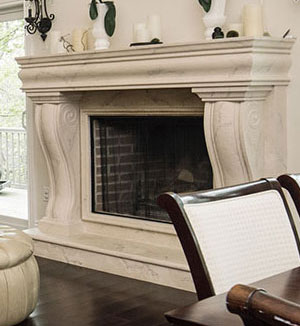 1106.11.577 Cabinet heatilator stone fireplace mantel Dallas
