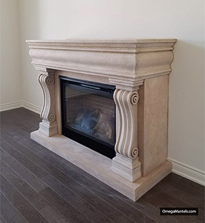 1106.538 Cabinet Regency fireplace cast stone mantel Naples