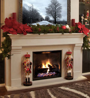 1110.556 gas fireplace winter decoration cast stone mantel Detroit