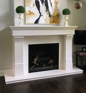 1110.556 marquis fireplace cast stone mantel Calgary