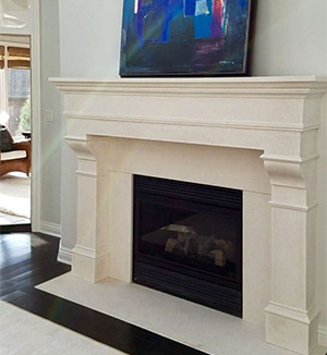 1110.Custom.557 Regency fireplace cast stone mantel New Jersey