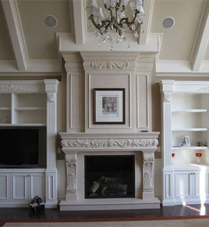 Regal fireplace mantel