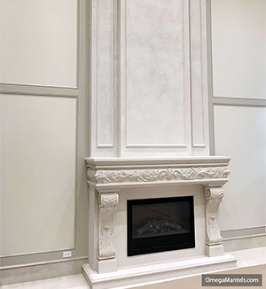 1136.548.Cabinet Regal Valor fireplace cast stone mantel Chicago