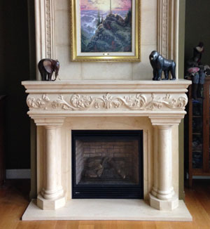 1136.555.Monaco Harper regency cast stone mantel Atlanta