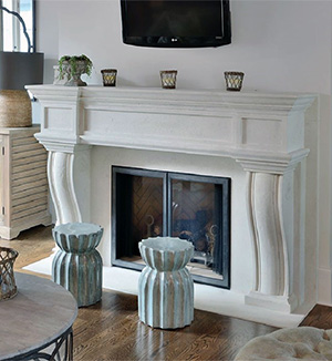 1144.577 Valor fireplace cast stone mantel Charlotte