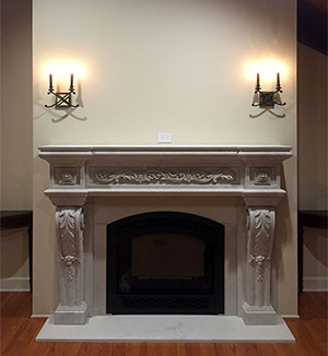 1145.534 Bis ultra fireplace cast stone mantel Calgary