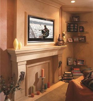 Capri cast stone fireplace