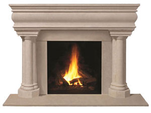 1106.555 fireplace stone mantel