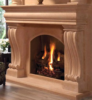 1108.536 fireplace stone mantel