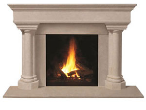 1110.555 fireplace stone mantel