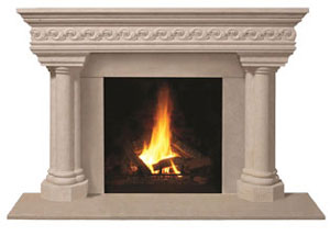 1110S.555 fireplace stone mantel