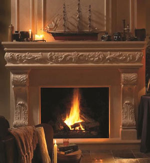 1136.548 fireplace stone mantel