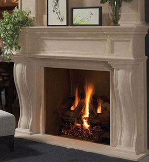 1144.577 fireplace stone mantel