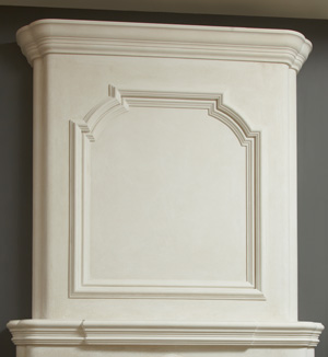 Chateau fireplace stone overmantel