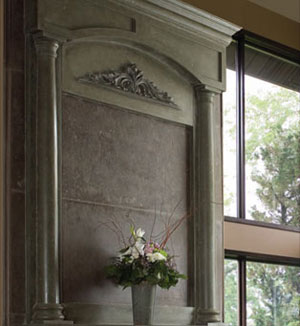 Azzuro fireplace stone overmantel