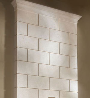 Classic fireplace stone overmantel