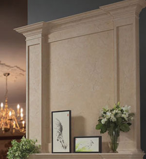 Fresno fireplace stone overmantel