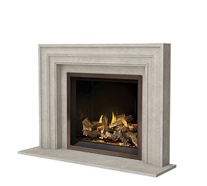 4113.8-GS picture frame fireplace stone mantel
