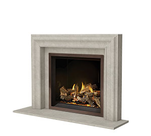 4115.7-GS picture frame fireplace stone mantel