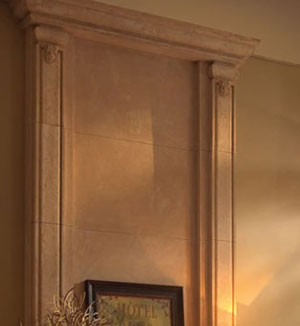 Valencia fireplace stone overmantel