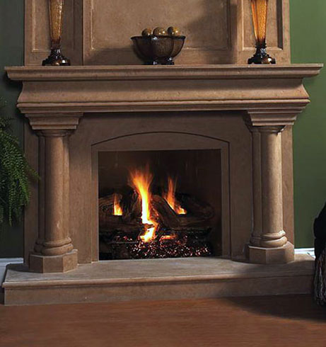 1126.555 fireplace stone mantel