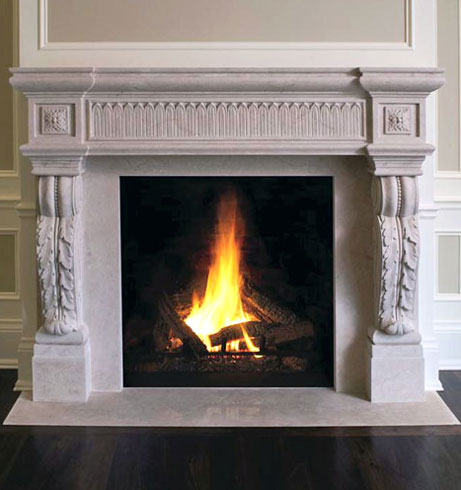 1141.524 fireplace stone mantel