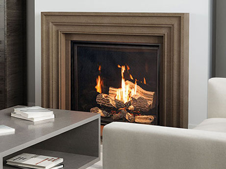 4113.8-GS with TC36 Gas Fireplace in Chocolate Open Cast