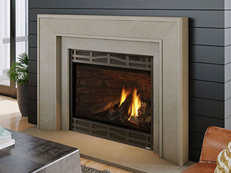4116.8-GS with Heatilator Novus Gas Fireplace in Ash Open Cast