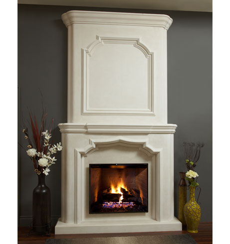 Chateau cast stone overmantel