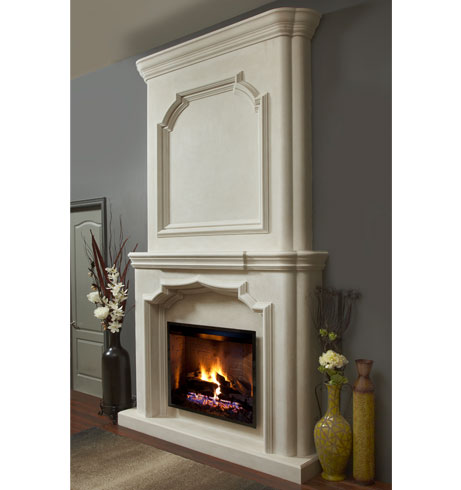 Chateau cast stone overmantel