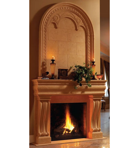 MONACO cast stone overmantel