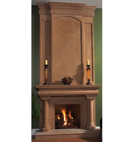 TREVI cast stone overmantel