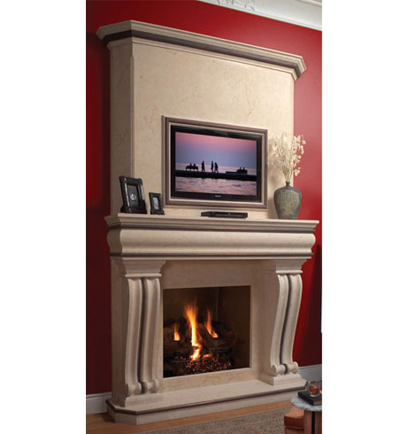 TUSCAN cast stone overmantel